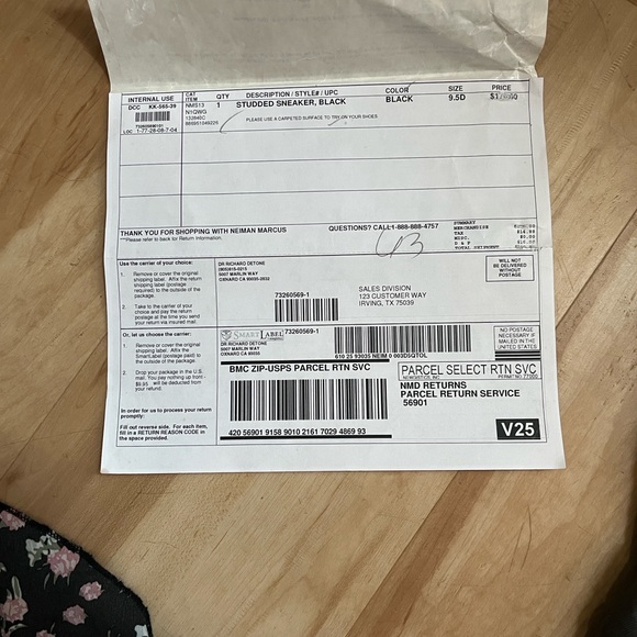 John Varvatos Black Studded Sneakers limited edition. Never worn vacome sealed - Picture 6 of 7